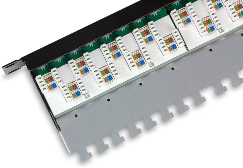 TRENDnet TC-P24C6AS 24-Port Cat6A geschirmtes 1U Patch Panel, 1000BASE-T/10GBASE-T unterstützt, Komp