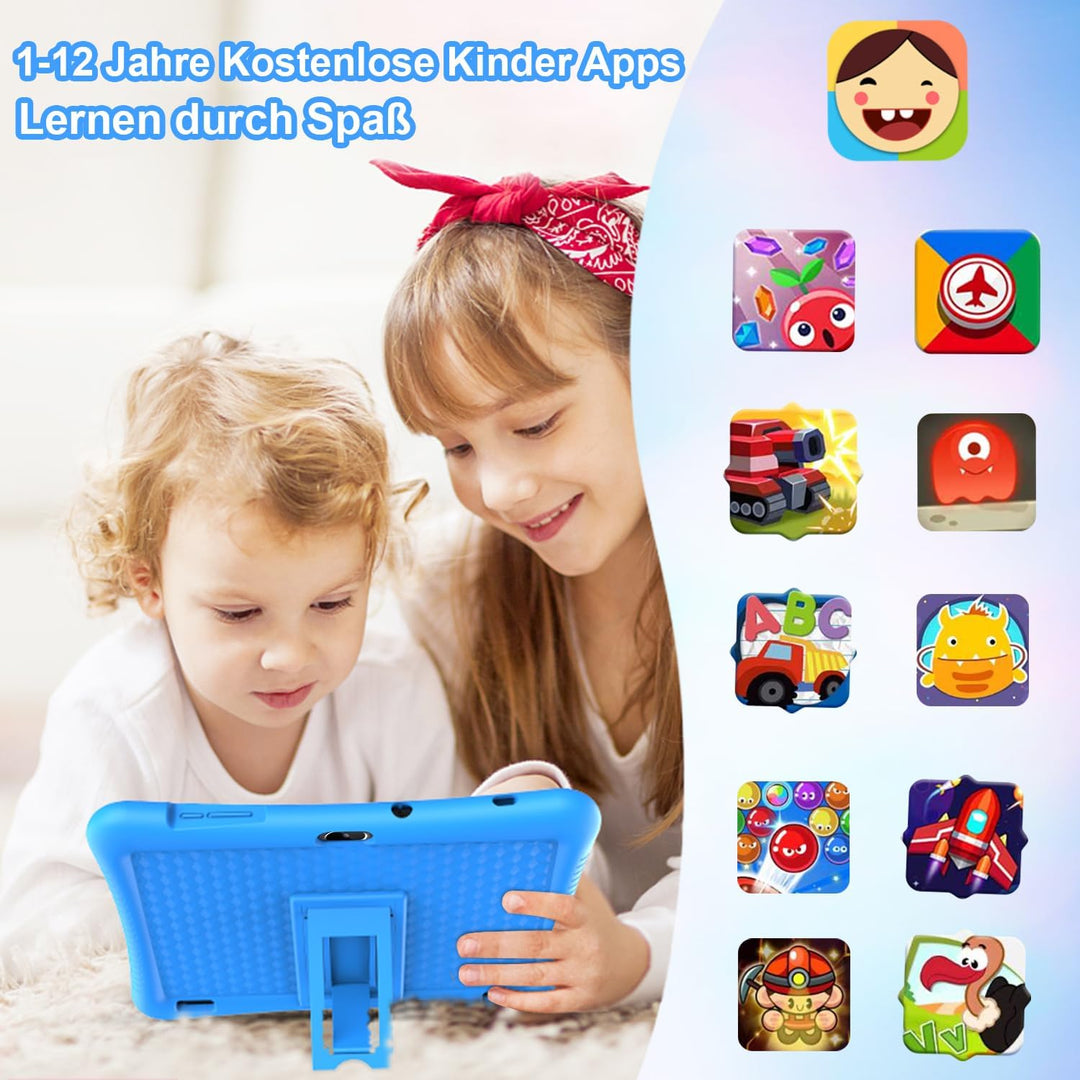 Semeakoko Kinder Tablet 10 Zoll Android 13, Kids Tablet Quad Core Processor 1.6GHz, 3GB RAM/32GB ROM