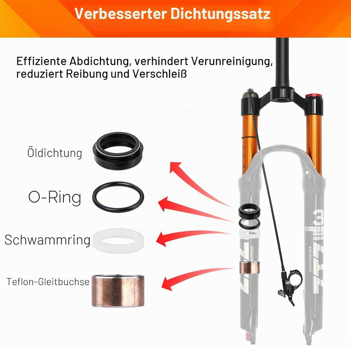 ZTZ Magnesiumlegierung Mountain Front Gabel Luftdruck Stossdämpfer Gabel Fahrrad Zubehör Romote Lock