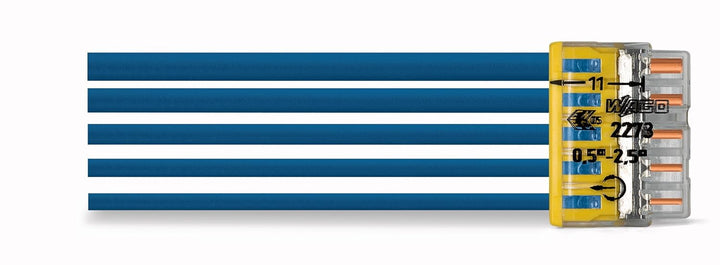 WAGO® Klemme, 5-Leiter, Verbindungsdosenklemme, 2273-205 (100 Stück) & ® Klemme, 8-Leiter, Verbindun