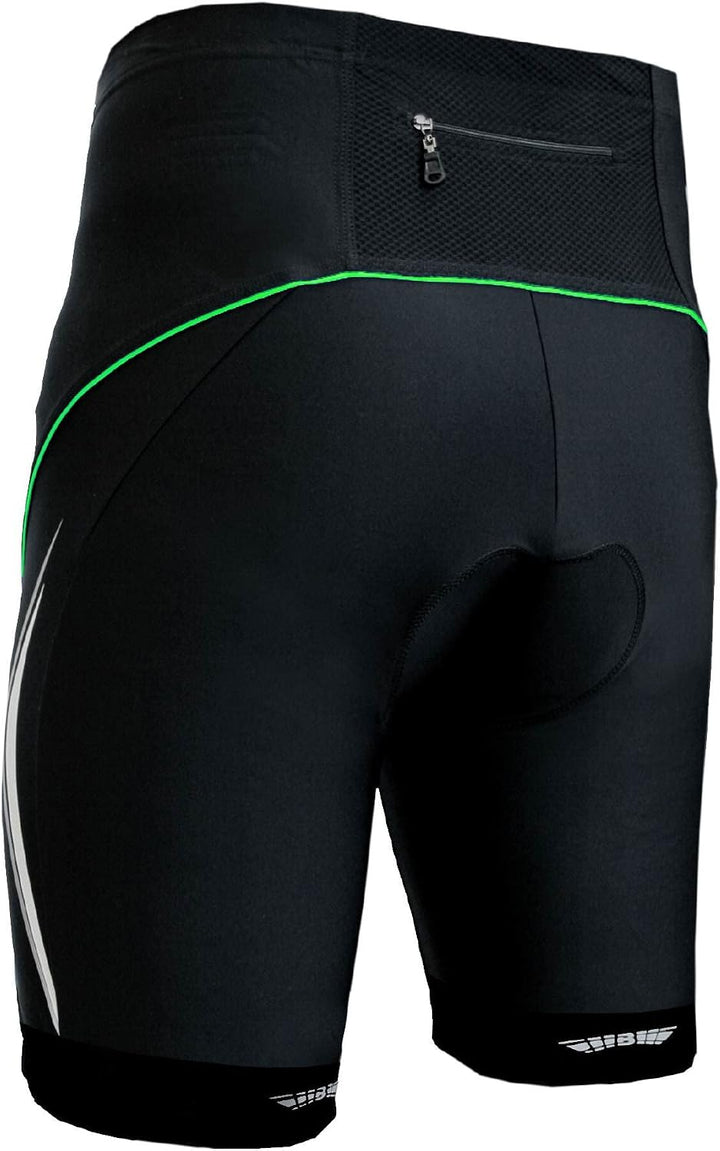Berkner - Derek - Fahrradhose, Bikehose kurz, Radhose in schwarz rot blau grün Weiss Schwarz - Grün