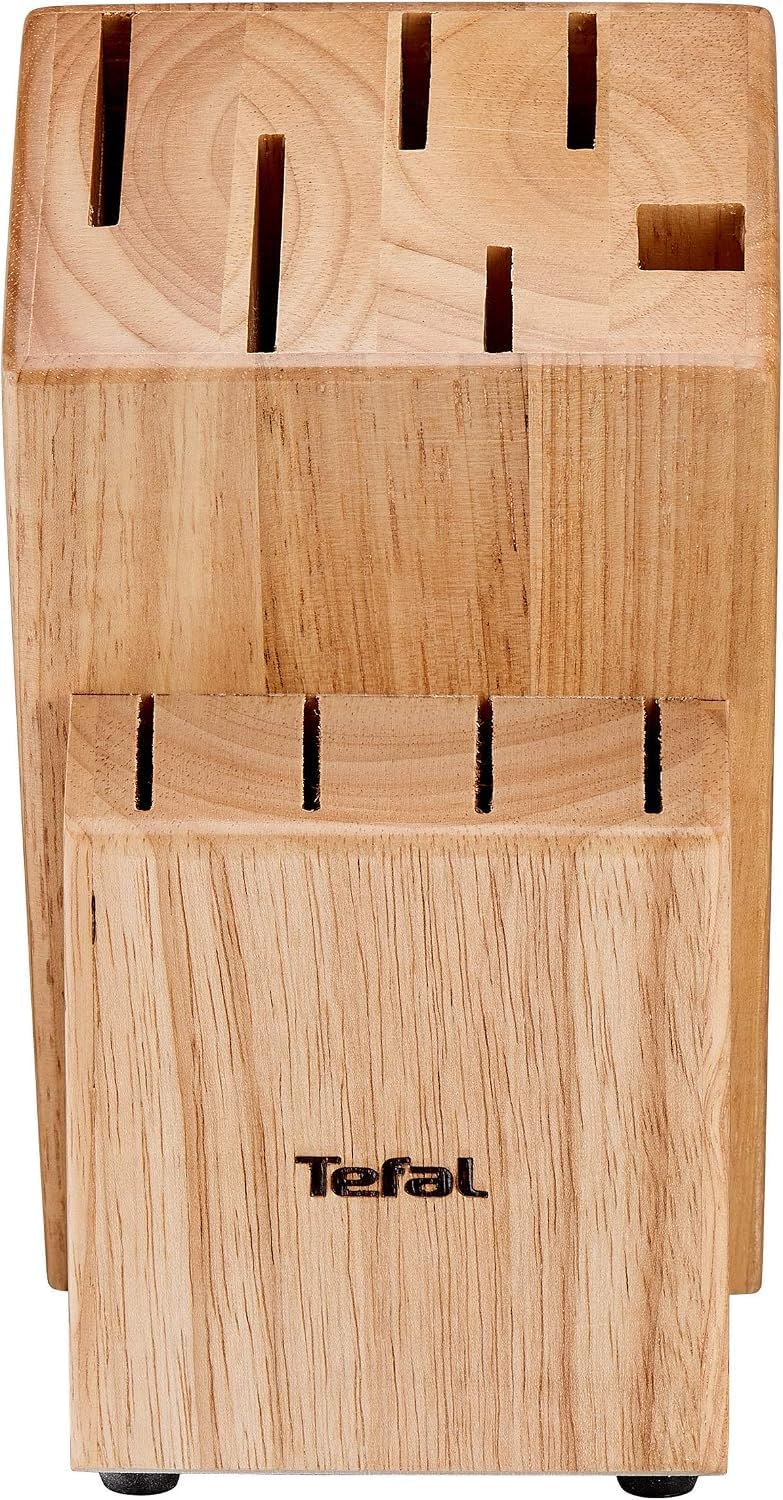 Tefal Messerblock aus Holz ohne Messer, 10 Steckplätze, Universal-Messerblock, Limited Edition, Natu