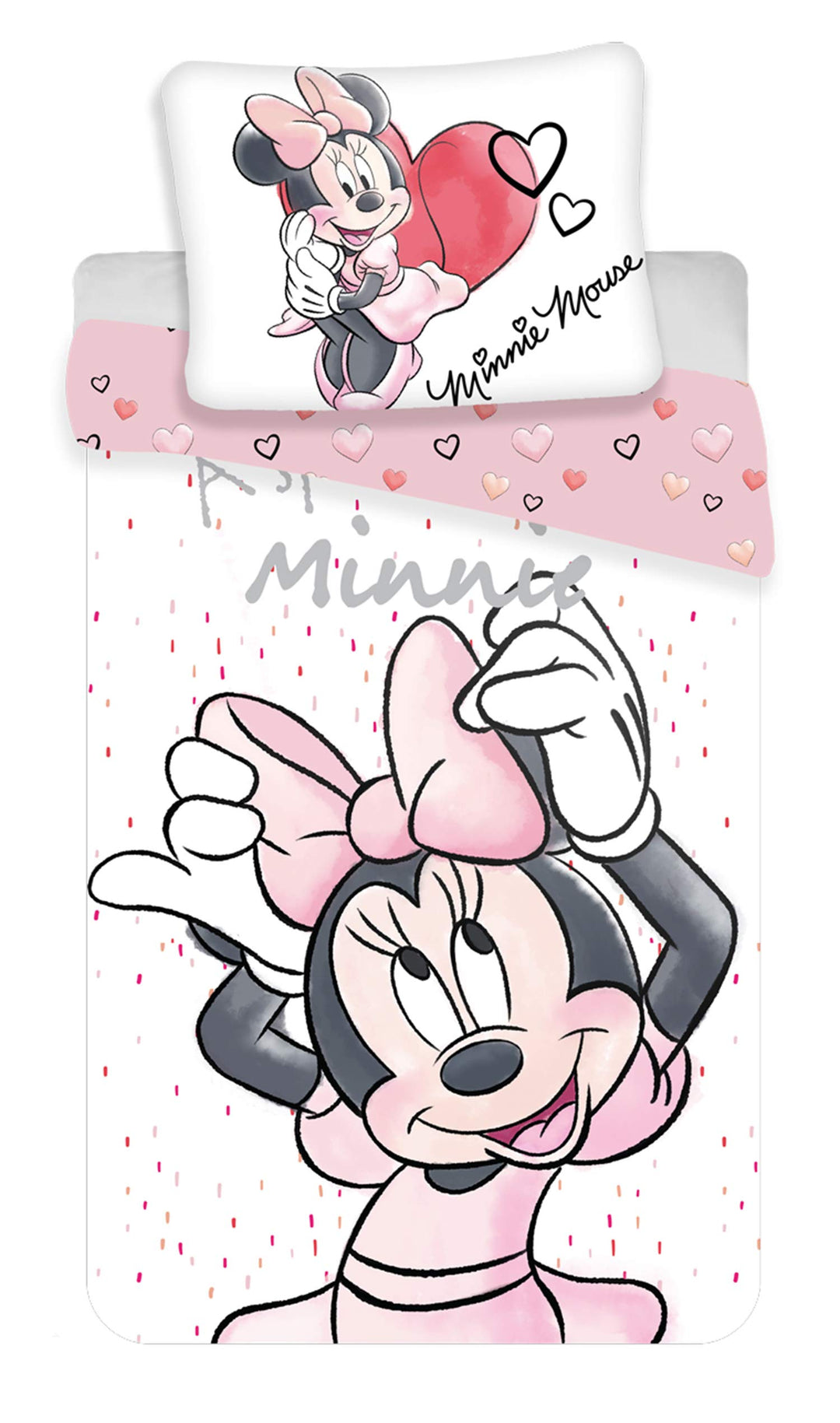 Disney Minnie White Bettwäsche Baumwolle Bettbezug Einzelbett