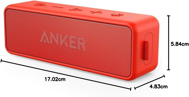 Anker SoundCore 2 Bluetooth Lautsprecher, Fantastischer Sound, Enormer Bass mit Dualen Bass-Treibern