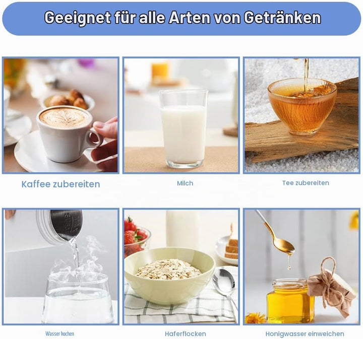 Aoreun Kleiner Tragbarer Wasserkocher, 400ml Tragbarer Elektrischer Wasserkocher, Mini Thermoskanne