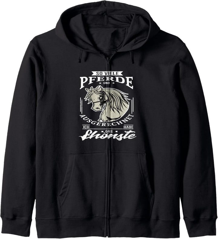 Pferde Sprüche Damen Pferd Motiv Mädchen Lustig Geschenk Kapuzenjacke