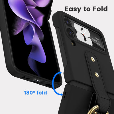 HWeggo Handyhülle für Samsung Galaxy Z Flip 4 Hülle,Ultradünne PC Samsung Z Flip 4 Schutzhülle mit ä