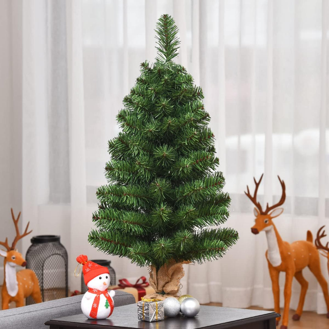 DREAMADE 60cm/90cm Mini Weihnachtsbaum, künstlicher Tannenbaum klein, Weihnachtsdeko, Tisch-Weihnach