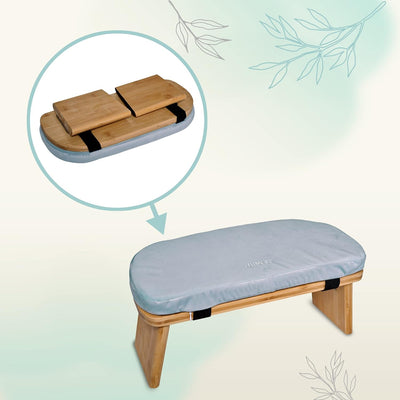 Zen Power Yoga Bench, klappbare Yoga Bank aus Holz, ergonomische Meditationsbank, Gebetshocker für s