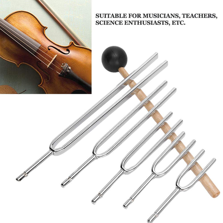 Stimmgabel, Stimmgabel-Set, Klangheilungstherapie-Werkzeug Wissenschafts-Kit Stimmgabel-Schläger-Set