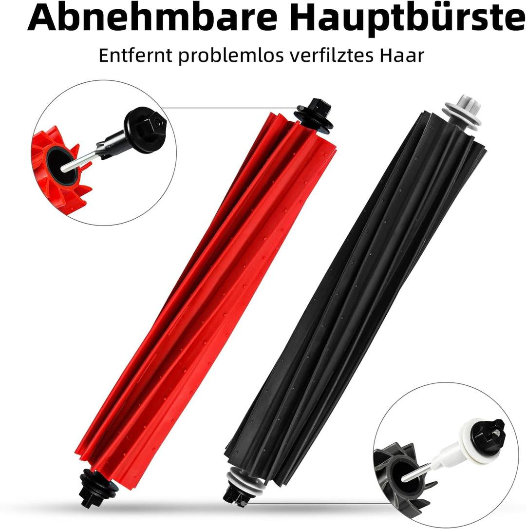 17 Stück Zubehör für Roborock S8 / S8+ Saugroboter mit 2 Hauptbürste 4 Wischtücher 4 Filter 6 Seiten