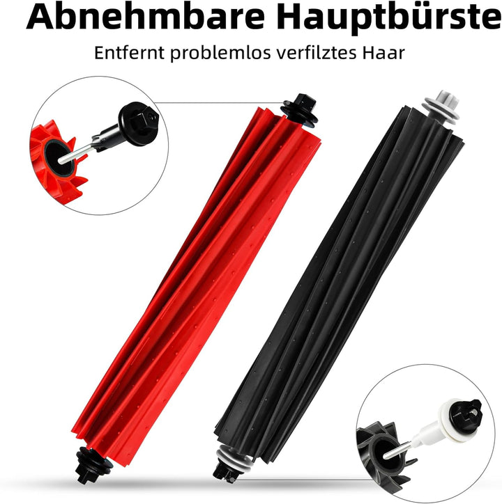 17 Stück Zubehör für Roborock S8 / S8+ Saugroboter mit 2 Hauptbürste 4 Wischtücher 4 Filter 6 Seiten