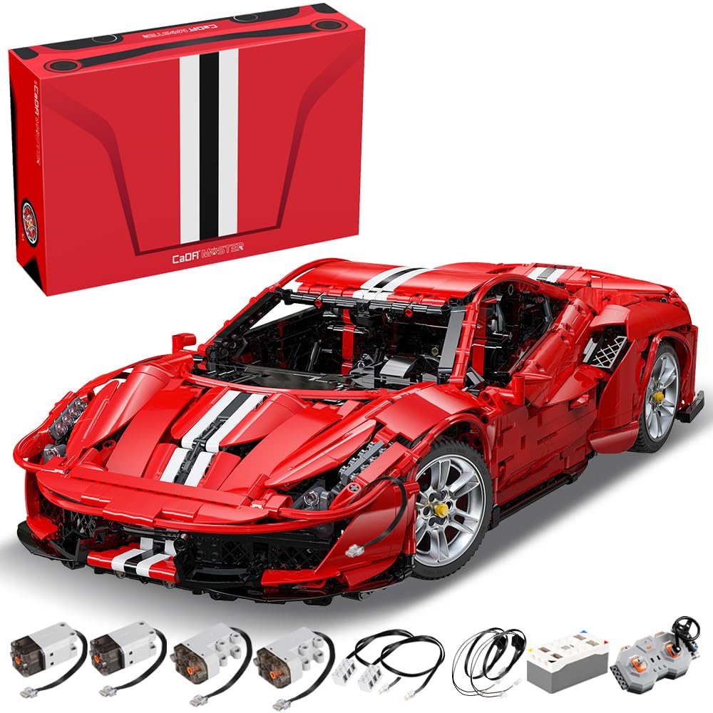 CADA Master C61042w 488 technischer Baustein Sportwagen, 1: 8 3187 Teile Renn und ferngesteuertes Au