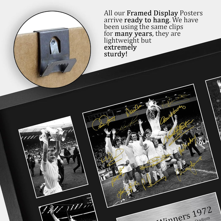 HWC Trading FR A3 Leeds United 1972 FA Cup Winners Autogramm-Display für Fussballfans und Fans, gera
