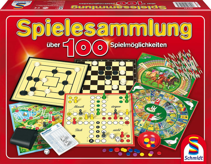 Schmidt Spiele 49147 Spielesammlung, mit über 100 Spielmöglichkeiten 2 Spieler Single, Single