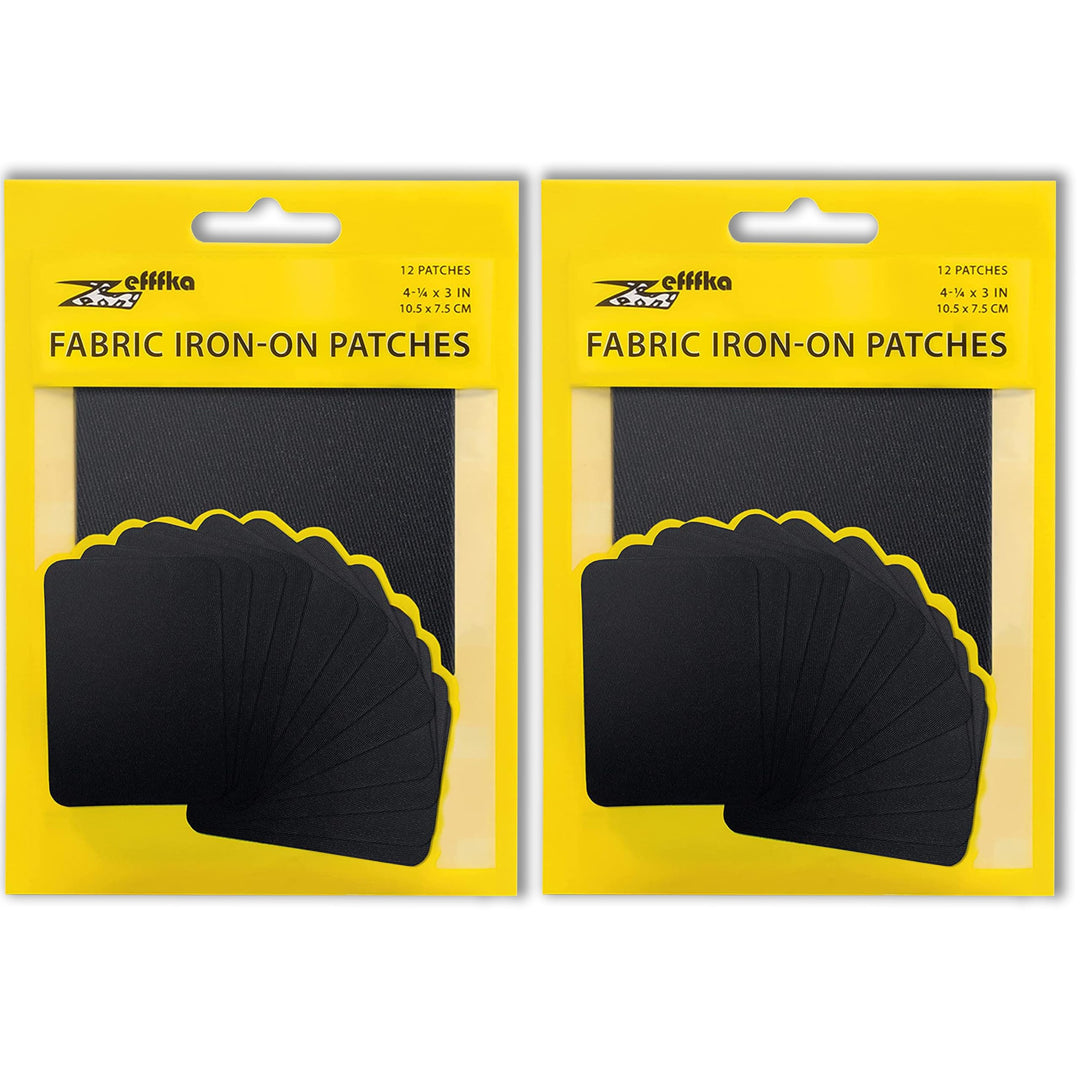 ZEFFFKA 2PACK Kleider-Flicken zum Aufbügeln für Innen und Aussen Stärkster Kleber 100% Baumwolle sch