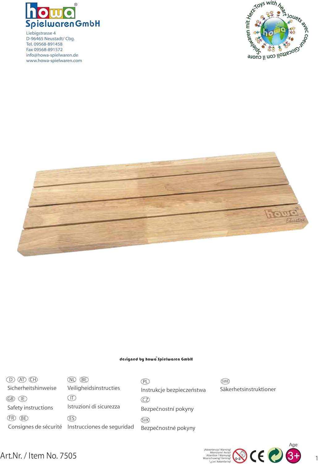 howa Erzählschiene aus Holz, Ergänzung für Kamishibai, Figurentheater, Pädagogisches Hilfsmittel, In