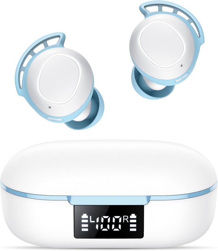FAMOO Bluetooth Kopfhörer in Ear, 5.3 Kabellos, 42 Stunden Spielzeit mit Ladeetui, LED-Anzeige, Comf