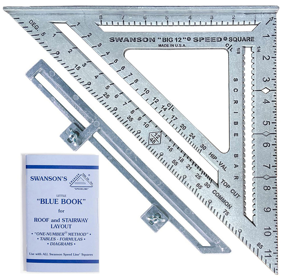 Swanson Tool S0101 7-Zoll Speed Square, 12" (inches) w/Layout Bar, Einfarbig, 1