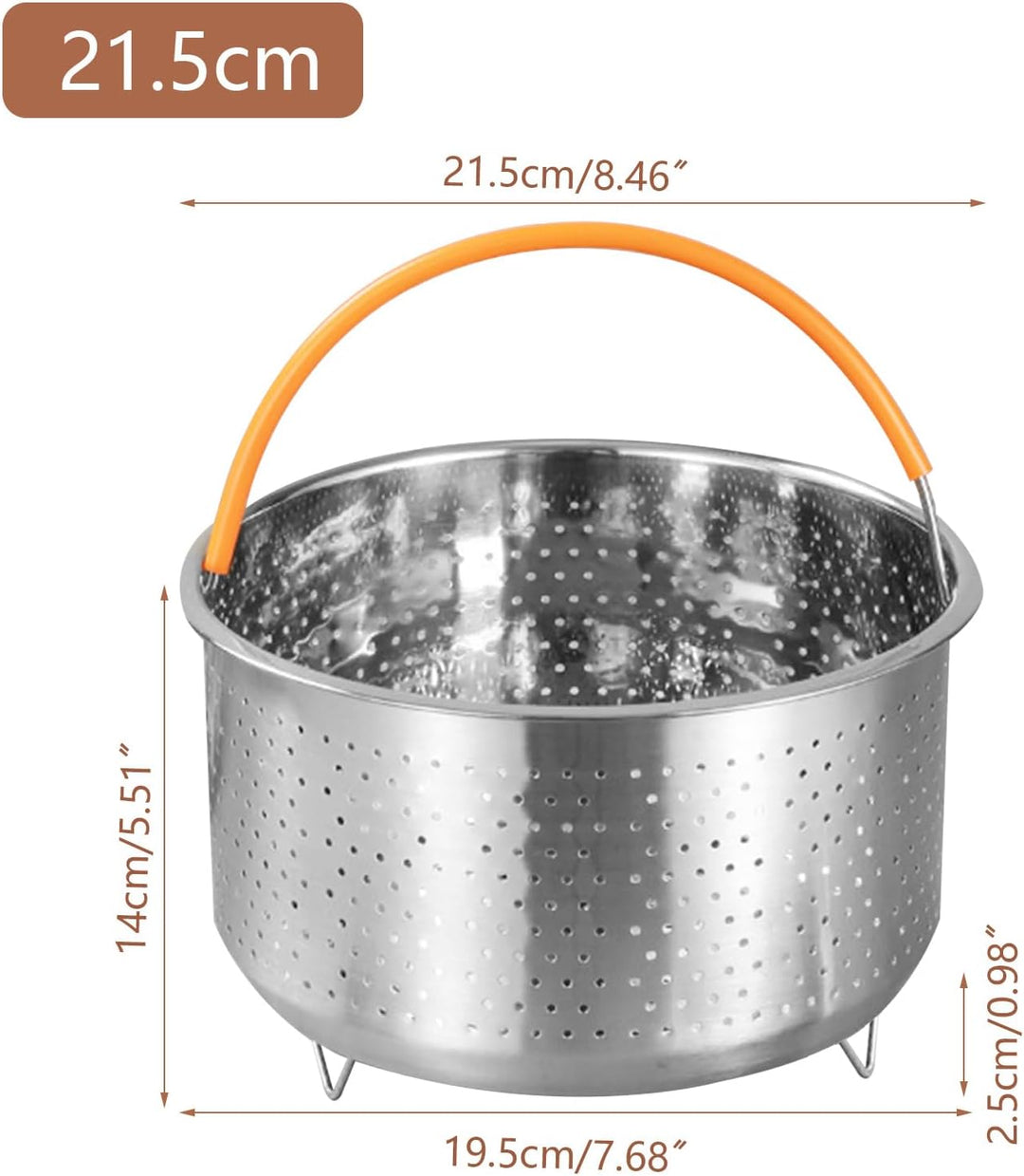 Dampfkorb Einsatz,Edelstahl Dampfgarer Dampfeinsatz für topf, Dünsteinsatz Dampfgarer Topf mit Griff
