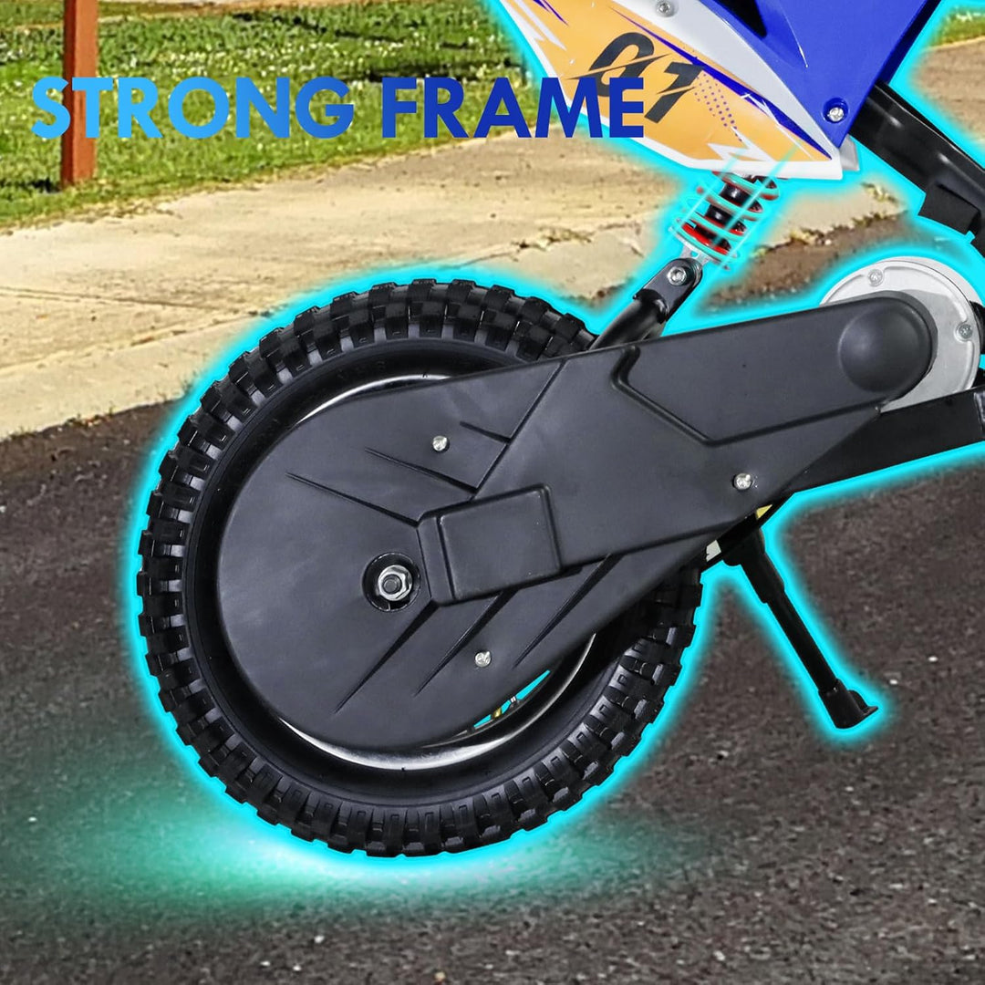 CCLIFE Elektro Motorrad Kinder Lithiumbatterie 36V 300W, 8/12/25 km/h, Elektrisch Pocket Bike Dirt B