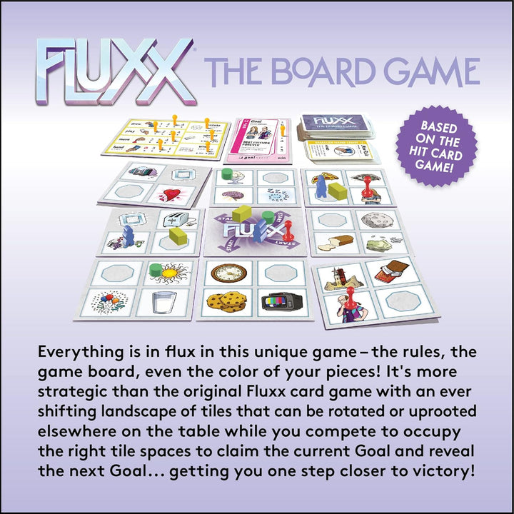 Looney Labs | Fluxx The Board Game Dynamic Gameplay for 2-4 Players | English