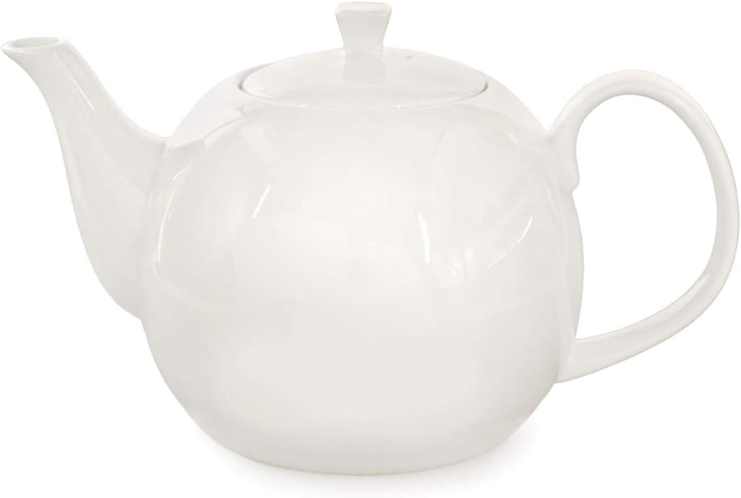 Buchensee ® Teekanne 1500 ml Porzellan Fine Bone China weiss Kanne Bianco, Kanne Bianco