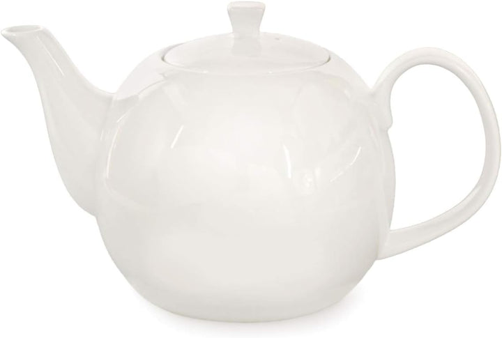 Buchensee ® Teekanne 1500 ml Porzellan Fine Bone China weiss Kanne Bianco, Kanne Bianco