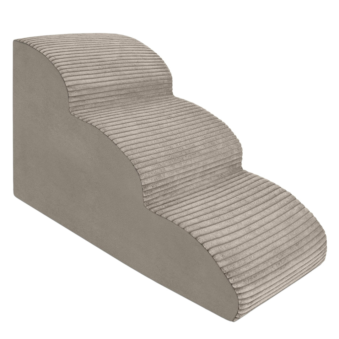 Hundetreppe 3 Stufen - 60 x 30 x 40 cm - rutschfest Weich für Kleine Hunde Haustiertreppe Stabil Sic