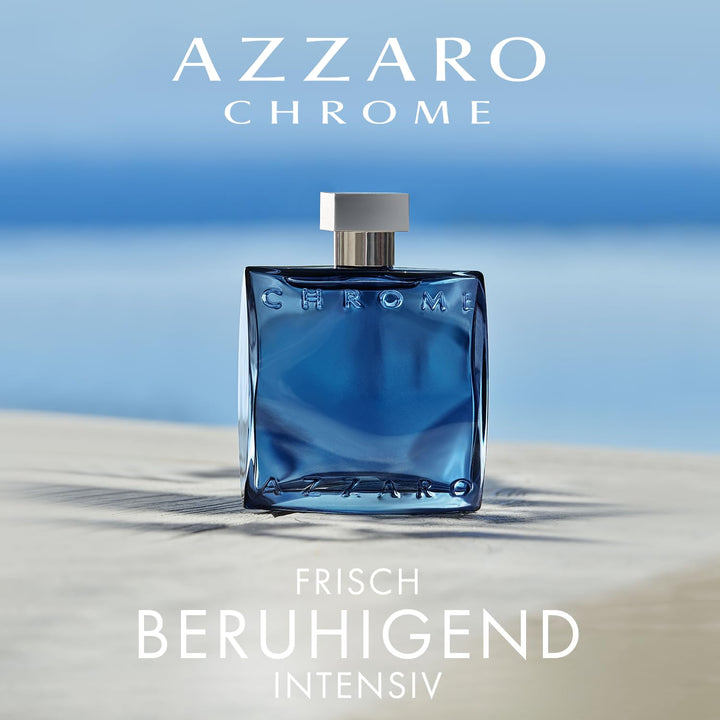 Azzaro Chrome, Parfüm für Herren, Eau de Parfum, Frischer und zitrischer Duft mit Bergamotte, Tannen