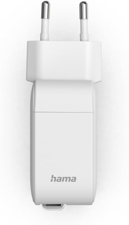 Hama GaN-Schnellladegerät, 30 W, 2X USB-C, ausziehbares USB-C-Kabel, Power Delivery, PD, USB-C-Ladeg