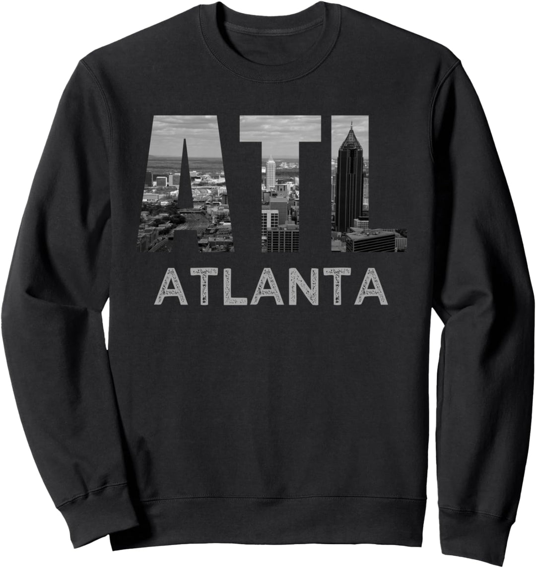 City Atlanta GA Skyline Townscape ATL Georgia Souvenir Sweatshirt