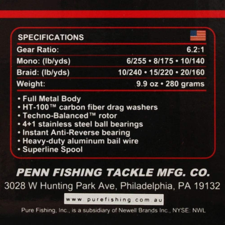 PENN Fierce III Spinnrolle – 5 Kugellager, Vollmetallgehäuse, für das Spinnfischen im Salzwasser – B