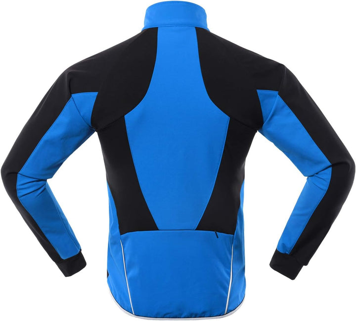 ARSUXEO Herren Winter Fahrradjacke Thermo-Vlies Softshell MTB Fahrrad Outwear Winddicht Wasserdicht