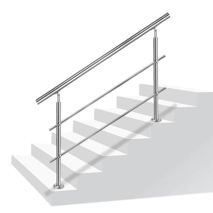 Aufun Treppengeländer Edelstahl Handlauf Geländer für Treppen, Innen und Aussen, Balkon, Brüstung, S