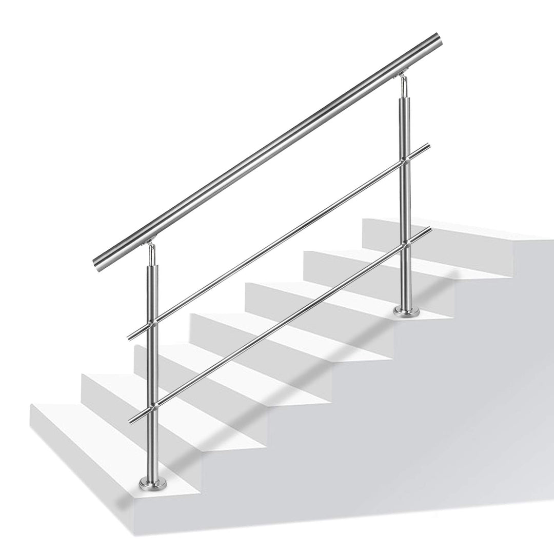 Aufun Treppengeländer Edelstahl Handlauf Geländer für Treppen, Innen und Aussen, Balkon, Brüstung, S