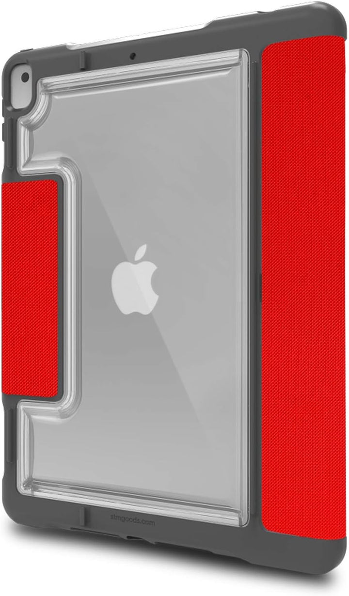 STM Bags Dux Plus DUO Case für Apple iPad 10,2" (2019 &amp; 2020) - rot/transparent [Militär Standard I