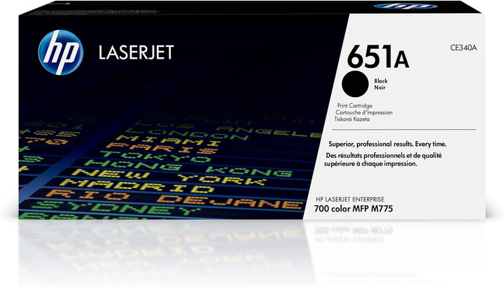 HP 651A (CE340A) Schwarz Original Toner für HP Laserjet Enterprise M775, Schwarz