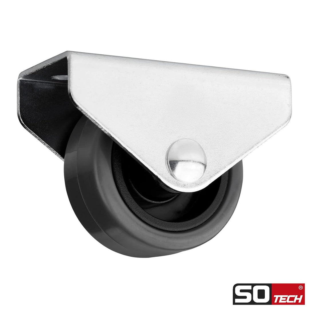 Sotech 20er Set Kastenrolle PASSAU (Ø 40 mm, für Unterbaumontage, dunkelgrau) Transportbockrolle, le