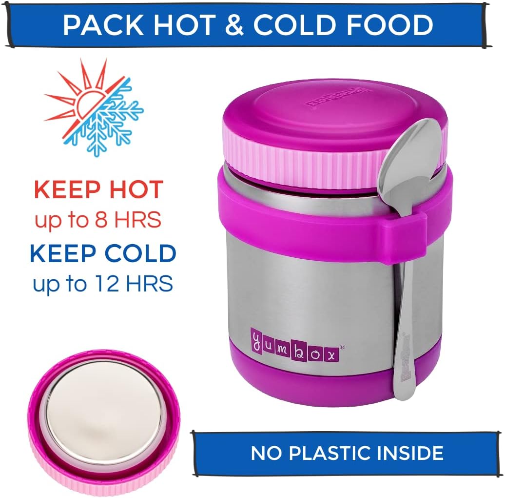 Yumbox Zuppa Thermobehälter Set, 420ml inkl. Löffel - Edelstahl Isolierbehälter, Speisebehälter für