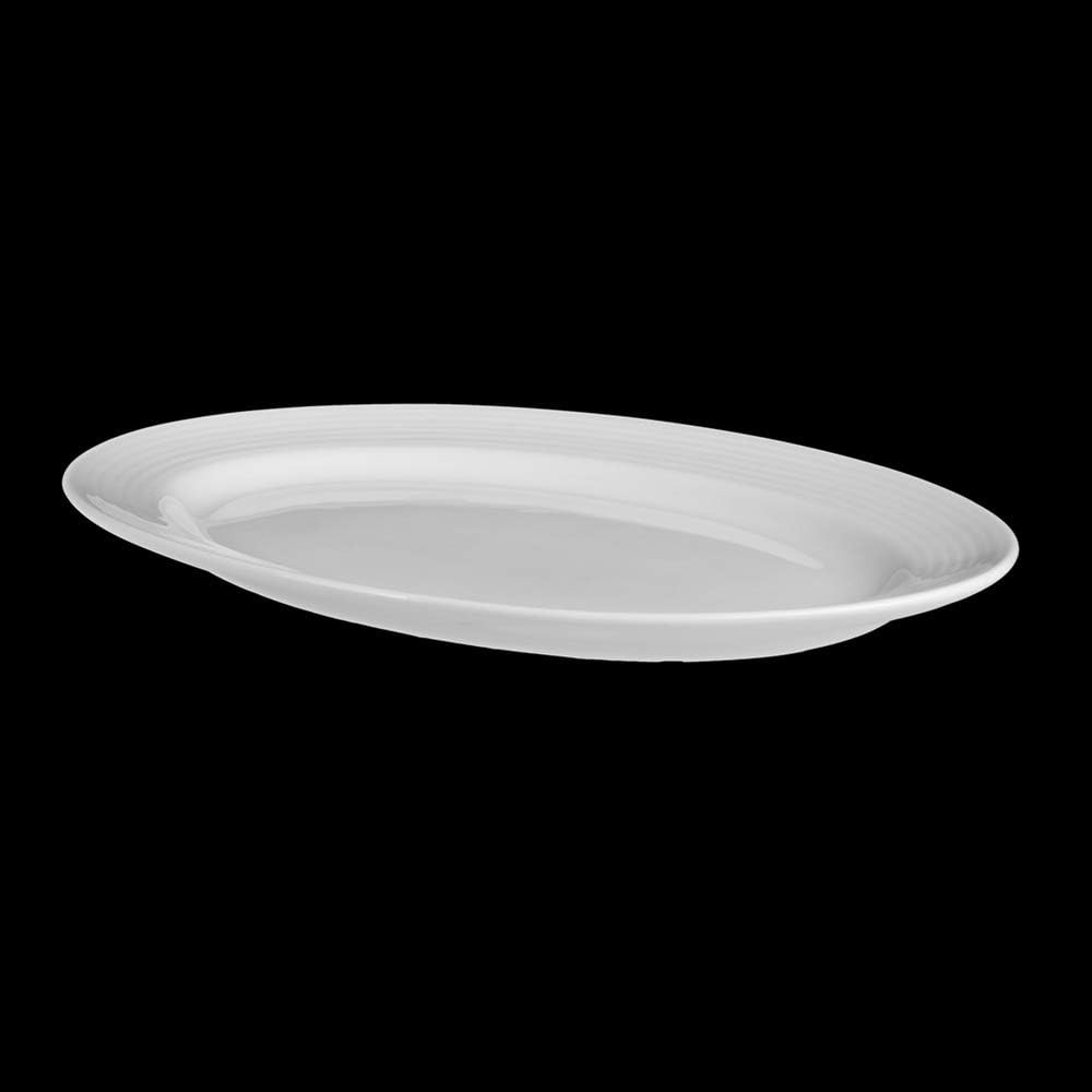 Alumina Platte oval 26 x 18 cm Reliefform ''Paris'', Platte oval