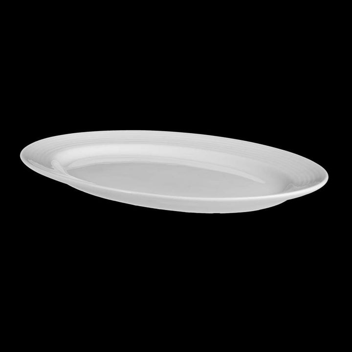 Alumina Platte oval 26 x 18 cm Reliefform ''Paris'', Platte oval