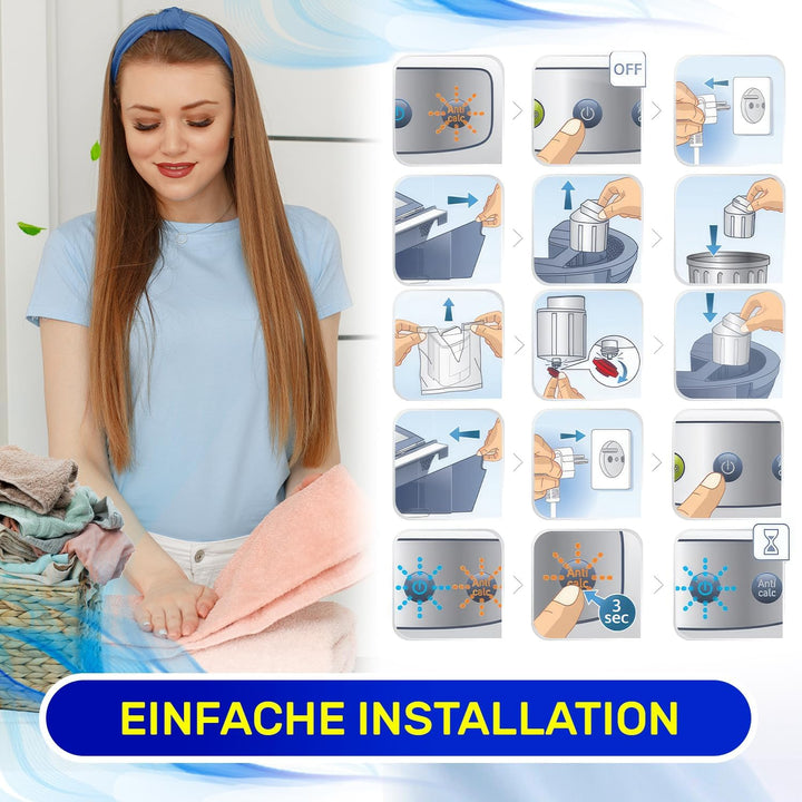 MONTERAL XD9070E0 für Tefal Liberty Powersteam Anti Calc Cartridge Set 2 Passend für Rowenta Dampfbü