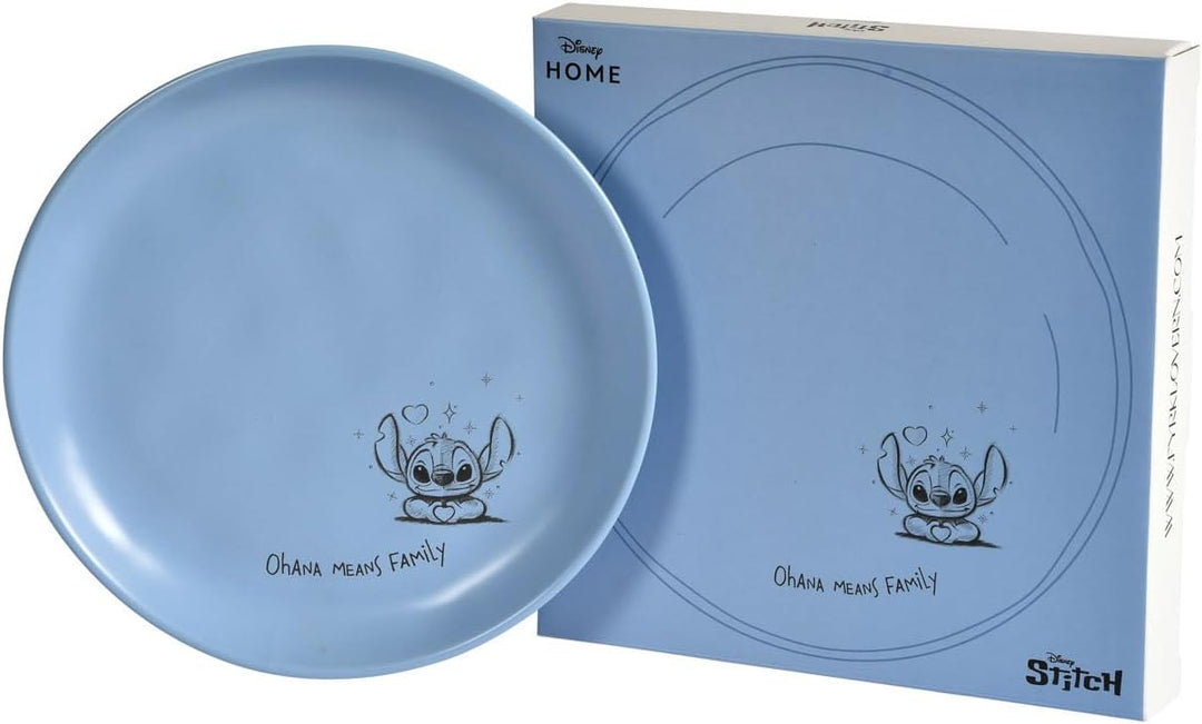Disney Stitch Kuchenteller 20 cm – Hochwertiges Steingut mit Stitch, mit originellen Zitaten und han
