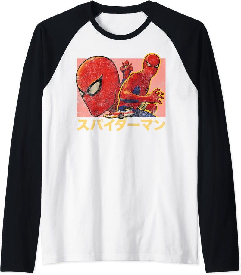 Marvel Spider-Man Kanji Collage Raglan
