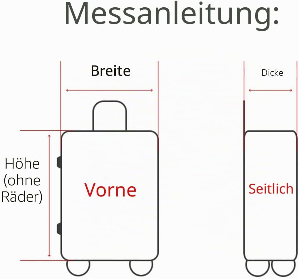 Elastisch und Einfarbig Kofferhülle Koffer Abdeckung Schutzhülle Kofferschutzhülle Kofferbezug Lugga