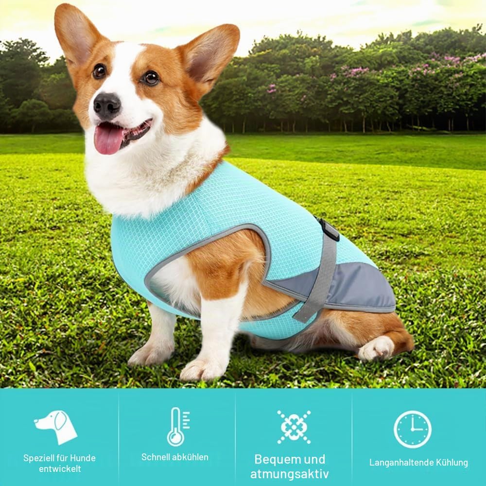 Hunde Kühlweste, Hundekühljacke Hundekühlmantel mit Verstellbarer Schnalle für Outdoor Jagdtraining,