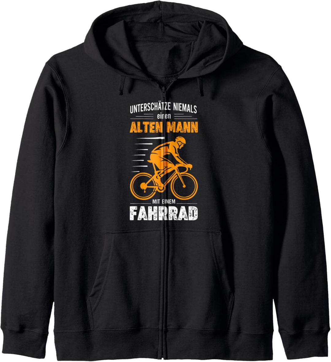 Unterschätze Niemals Einen Alten Mann Mit Fahrrad - Rentner Kapuzenjacke