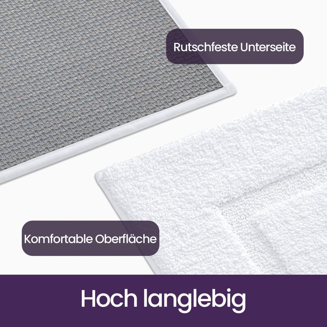 DEXI Badezimmerteppich 60 x 90 cm, Badteppich rutschfest Waschbar, weicher Badematte, Mikrofaser Abs