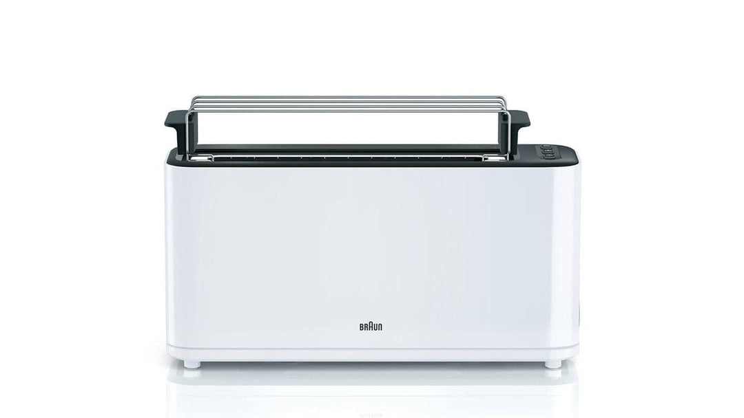 Braun Household HT 3110 WH Toaster | Langschlitz | Extrabreite Toastkammer | Herausnehmbare Krümelsc